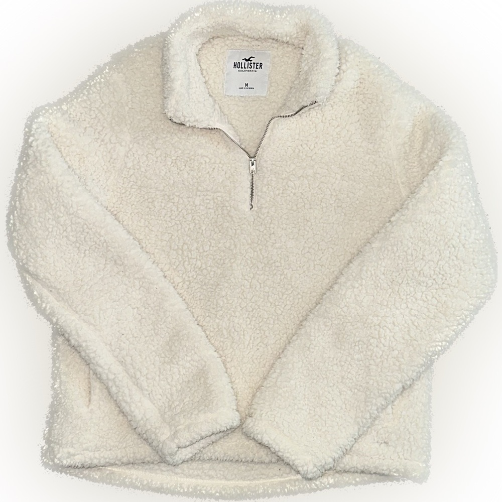 Hollister 1/4 zip Sherpa pullover sweatshirt